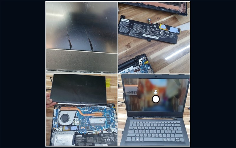 수원시 우만동 레노버 아이디어패드 S145 액정 파손 교체 노트북수리