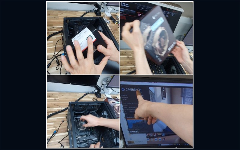 화성시 방교동 라이젠9950X CPU 업그레이드 녹투아 NH-D15S 공랭쿨러 컴퓨터수리